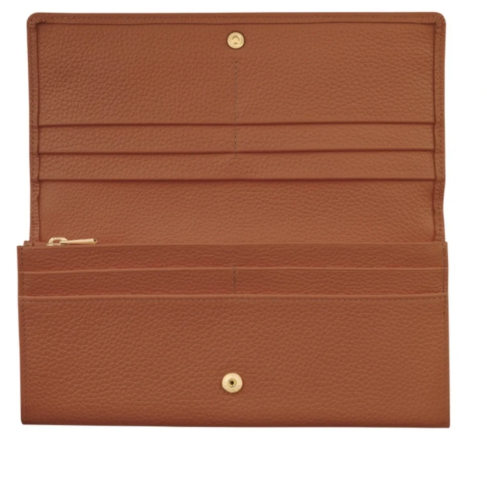 Longchamp LE FOULONNÉ Continental wallet - Brown Leather